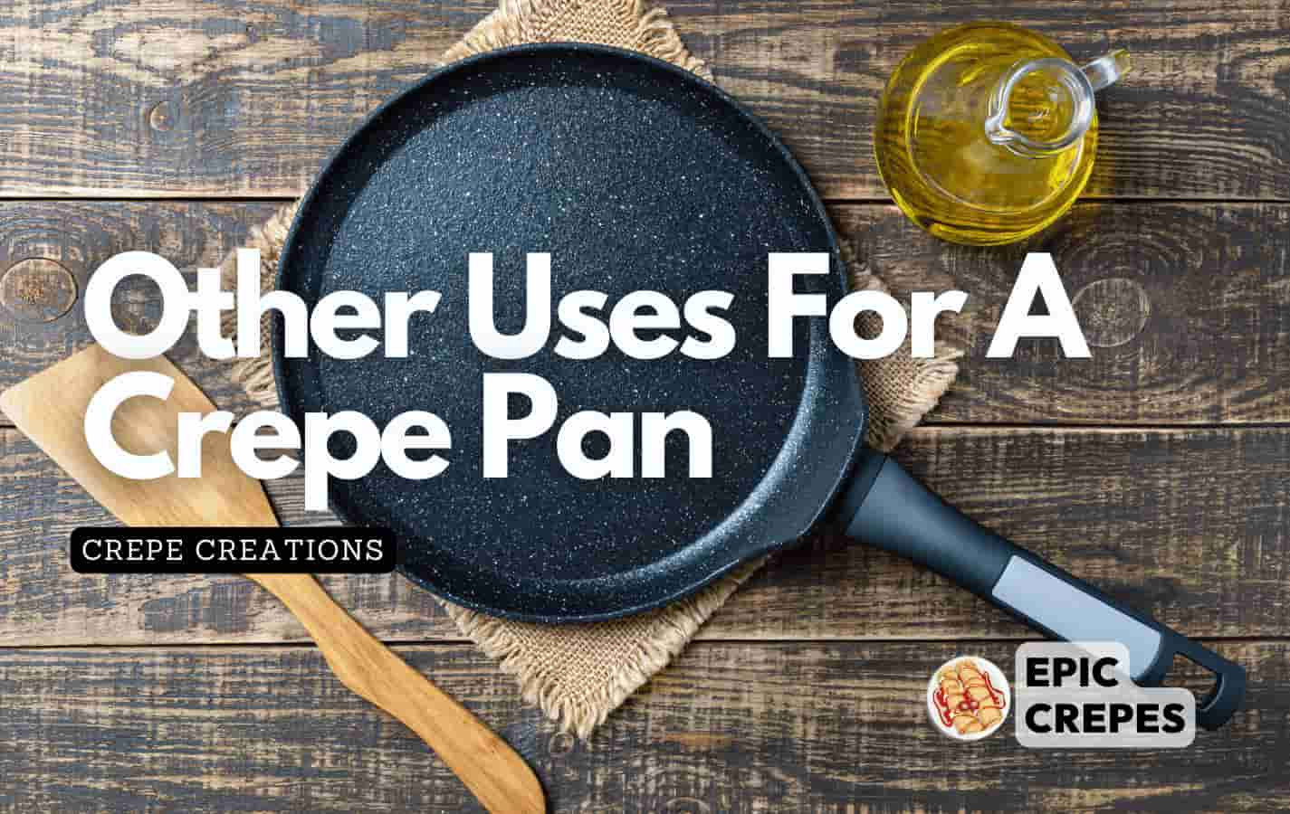 Clean crepe pan on a table ready for use in cooking