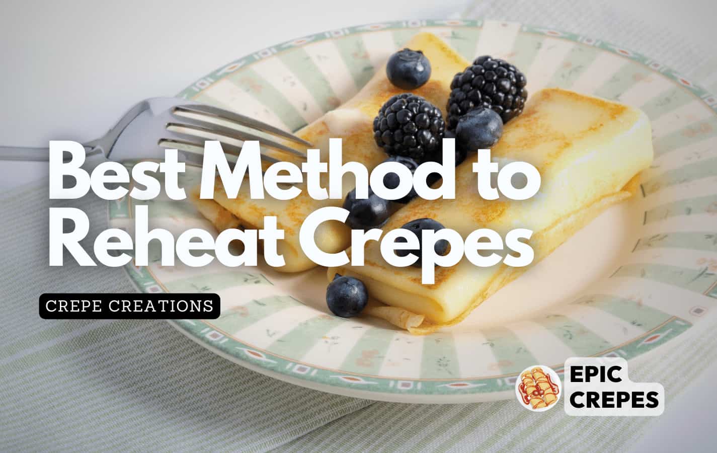 Cream cheese crepes with blackberries